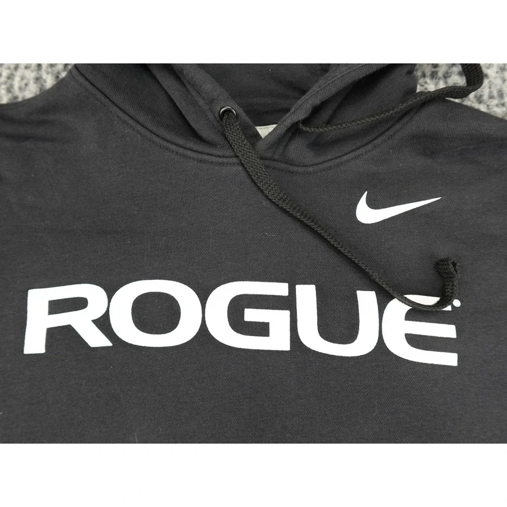 Nike Rogue Fitness Hoodie Mens Medium Black Club Fleece Pullover M31777D‎